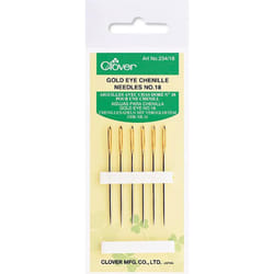 Clover Gold Eye Chenille Needles-Size 18 6/Pkg