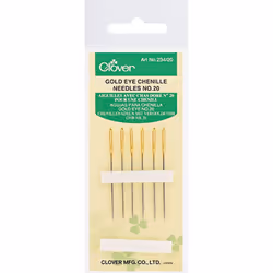 Clover Gold Eye Chenille Needles-Size 20 6/Pkg