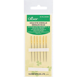 Clover Gold Eye Chenille Needles-Size 20 6/Pkg