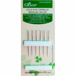 Clover Gold Eye Chenille Needles-Size 24 6/Pkg