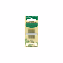 Clover Gold Eye Applique Needles-Size 9 15/Pkg