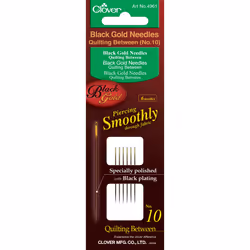Clover Black Gold Quilting Betweens Needles-Size 10 6/Pkg