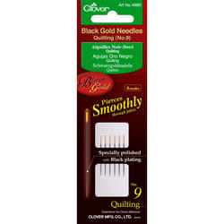 Clover Black Gold Quilting Needles-Size 9 6/Pkg