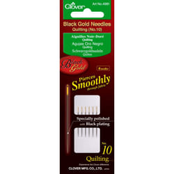 Clover Black Gold Quilting Needles-Size 10 6/Pkg