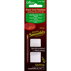 Clover Black Gold Quilting Needles-Size 9/12 6/Pkg