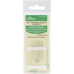 Clover Self-Threading Needles-Assorted 5/Pkg