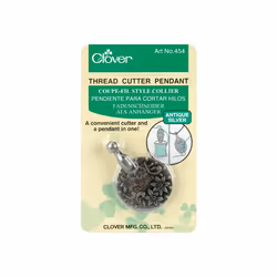 Clover Thread Cutter Pendant-Antique Silver