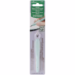 Clover Amour Steel Crochet Hook-Size 8/.9mm