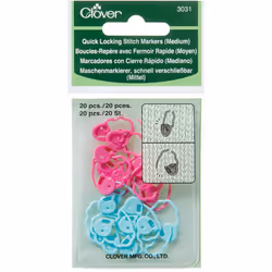 Quick Locking Stitch Markers-Medium 20/Pkg