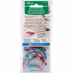 Mini Wonder Clips-Red & Blue 20/Pkg