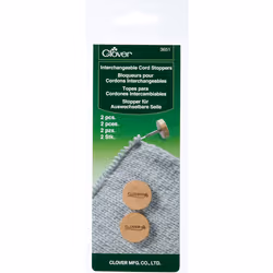Clover Interchangeable Cord Stoppers 2/Pkg3651