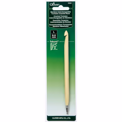 CLOVER Takumi Bamboo Interchangeable Tunisian Crochet Hook Brown 6.5 Height x 0.2 Width x 0.2 Length
