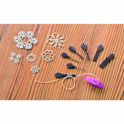Picot Gauge Set, Metal, Multi-Colour,18.5x5x11 cm