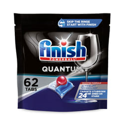 FINISH Quantum Powerball  Dishwasher Pods  Dishwasher Detergent Liquid  Dishwasher Soap  Advanced Clean & Shine  62ct Dishwasher Tablets