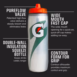 Gatorade Insulated Squeeze Bottle  Blue  30oz