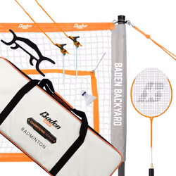 Baden Champions Portable Badminton Set | Regulation Net 4 Racquets 3 Shuttlecocks Boundary & Carry Bag | Ideal for Backyar ...