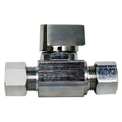 LASCO 06-9279 Straight Stop Quarter Turn Ball Valves  3/8-Inch Compression Inlet X 3/8-Inch Compression Outlet  Chrome
