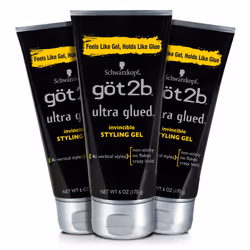 Got2b Ultra Glued Invincible Styling Hair Gel 6 oz (Count of 3)