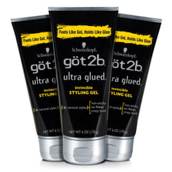 Got2b Ultra Glued Invincible Styling Hair Gel  6 oz (Count of 3)