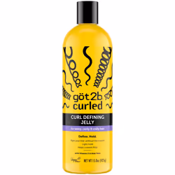 gt2b Curled Curl Defining Jelly  15oz  for all curl types  wavy  curly & coily  style your hair without the crunch  light hol ...