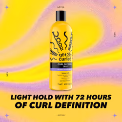gt2b Curled Curl Defining Jelly  15oz  for all curl types  wavy  curly & coily  style your hair without the crunch  light hold  helps control frizz