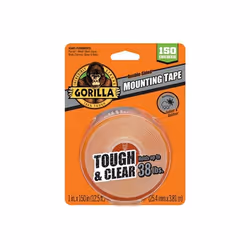 Gorilla GOR6036002 12.50 ft. x 1 in. Tough Mounting Tape, Clear - Extra Large