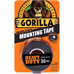 Gorilla Double-Sided Heavy Duty Mounting Tape 1"X60"-Black