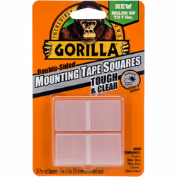 Gorilla Double-Sided Mounting Tape Squares 1"X1" 24/Pkg-Clear