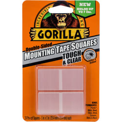 Gorilla Double-Sided Mounting Tape Squares 1"X1" 24/Pkg-Clear