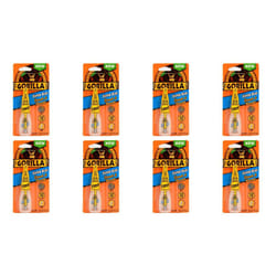 Gorilla Super Glue with Brush & Nozzle Applicator  10 Gram  Clear  (Pack of 8)