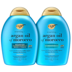 OGX Renewing + Argan Oil of Morocco Shampoo & Conditioner Set  13 Fl Oz (Pack of 2) (packaging may vary)  Blue