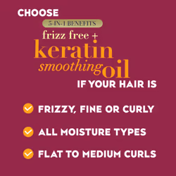OGX Frizz-Free + Keratin Smoothing Oil Conditioner  25.4 fl oz