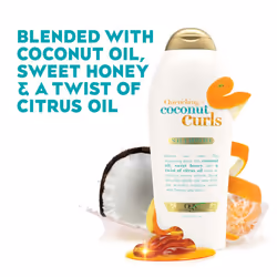 OGX Quenching + Coconut Curls  Moisturizing Shampoo for Curly Hair  Detangling  Curl Enhancing  25.4 fl oz