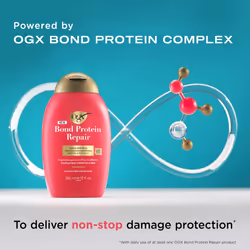 OGX Repair & Protect Bond Protein Repair Shampoo  Lightweight Hair Wash Cleanses & Targets Damaged Areas of Hair for Effective Bond Repair  Sulfate-Fr