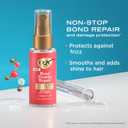 OGX Repair & Protect Bond Protein Repair 3-in-1 Oil Mist  Multi-Benefit Hair Oil Protects Dry  Damaged Hair Against Frizz  Strengthens  & maintains Sh