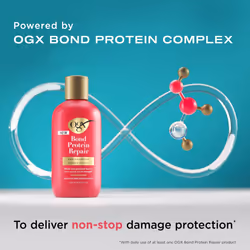 OGX Repair & Protect Bond Protein Repair Pre-Shampoo  Pre-Shampoo Hair Treatment Helps Mend Over-Processed Hair for Shine & Stronger Hair*  Sulfate-Fr
