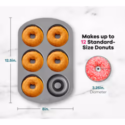 Wilton Non-Stick 6-Cavity Donut Baking Pans  2-Count