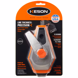 Keson K3XPRO Precision String Chalk Line Reel with 3X1 Rewind 100-Foot