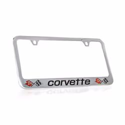 License Frame Inc Chevrolet Corvette C3 Chrome Plated Metal License Plate Frame Holder