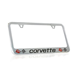 License Frame Inc Chevrolet Corvette C3 Chrome Plated Metal License Plate Frame Holder