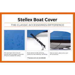 Classic Accessories Stellex Center Console Boat Cover  Fits 20'-22'L  Beam W to 106  Model E