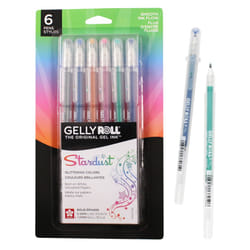 SAKURA Gelly Roll Stardust Meteor Glitter Gel Pens - Bold Point Ink Pen for Lettering  Drawing  Invitations  & Stationery - Assorted Colored