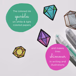 SAKURA Gelly Roll Stardust Meteor Glitter Gel Pens - Bold Point Ink Pen for Lettering  Drawing  Invitations  & Stationery - Assorted Colored