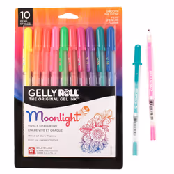 SAKURA Gelly Roll Moonlight 10 Gel Pens - Bold Point Ink Pen for Journaling  Art  or Drawing - Assorted Bright Ink - Bold Lin ...