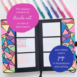 SAKURA Gelly Roll Moonlight 10 Gel Pens - Bold Point Ink Pen for Journaling  Art  or Drawing - Assorted Bright Ink - Bold Line - 10 Pack