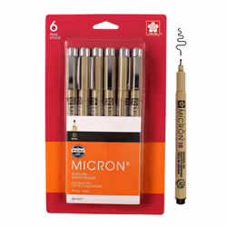 SAKURA Pigma Micron Fineliner Pens - Archival Black Ink Pens - Pens for Writing Drawing or Journaling - Black Ink - 10 Point ...