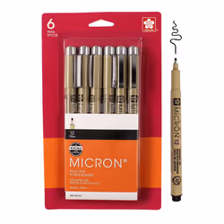 SAKURA Pigma Micron Fineliner Pens - Archival Black Ink Pens - Pens for Writing Drawing or Journaling - Black Ink - 12 Point  ...