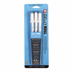 Sakura Gelly Roll Classic 10 Bold Point Pen (3 Pack) 3 Count (Pack of 1) White