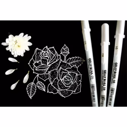 Sakura Gelly Roll Classic 10 Bold Point Pen (3 Pack)  3 Count (Pack of 1)  White