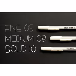 Sakura Gelly Roll Classic 10 Bold Point Pen (3 Pack)  3 Count (Pack of 1)  White